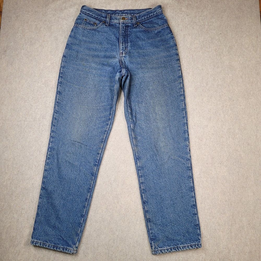 LL Bean Flannel Lined Jeans Womens 30x31 Double L Relaxed Fit Blue Denim